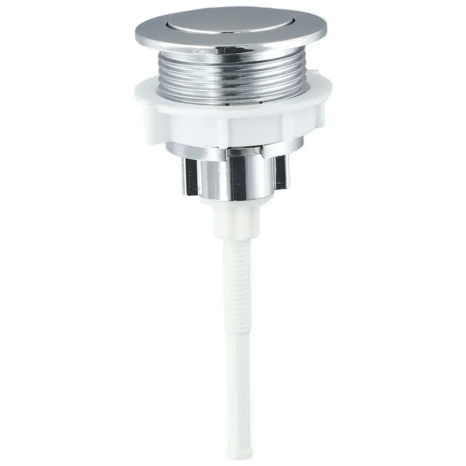 Chrome Toilet Push Button Single Flush Button Toilet Water Tank Round Valves Bathroom Parts