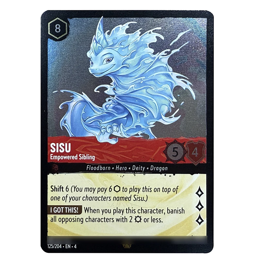 Lorcana Cold Foil Cards Rapunzel Maleficent Monstrous Dragon Diablo Clarabelle Sisu Ursula Beast Tragic Hero English French