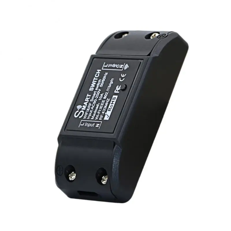 Aubess Smart Switch WiFi + RF 433 Single Circuit Breaker 100-245v Mini Dual Control WiFi Remote Control Switch Max 2200W/10A