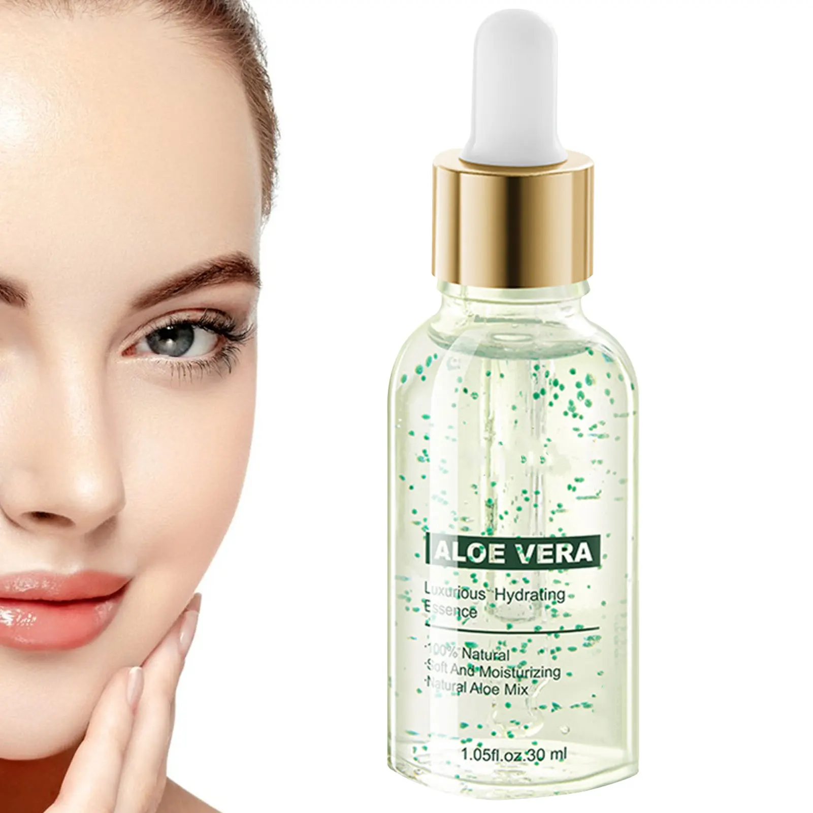 Organic Aloe Vera Gel 30ML Aloe Vera Luxurious Moisturizing Essence Aloe Vera Hydrating Serums Infuses Skin With Moisture And