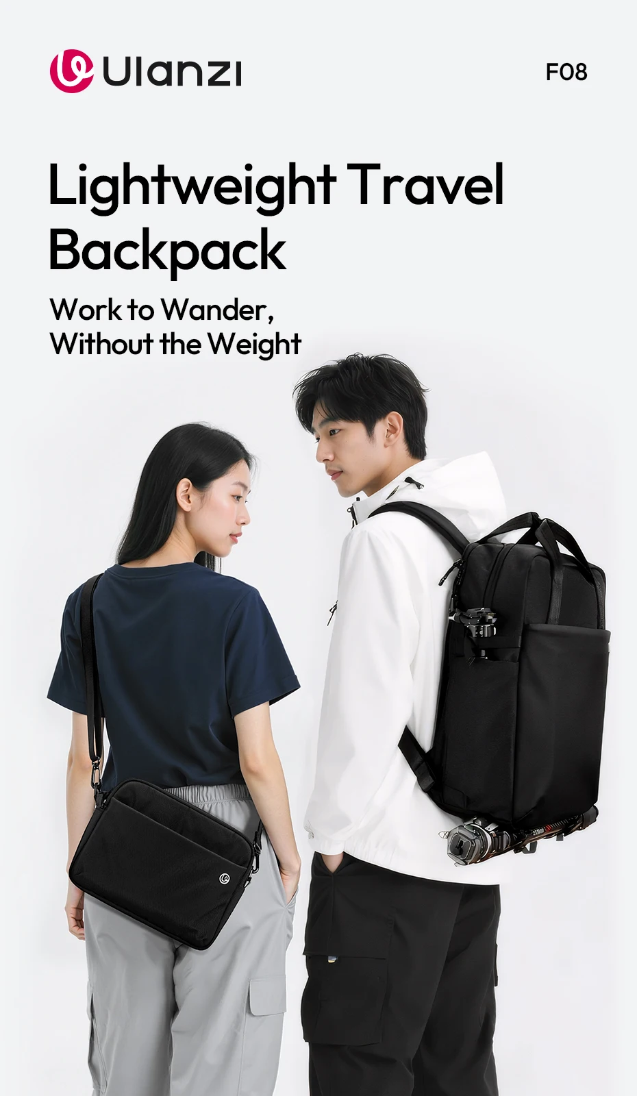 Lightweight Travel Backpack 20L Storage Bag for Camera Fill Light Laptop with Bu
