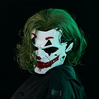 Joker Masks Cyberpunk Masks Clown Braids 2d Cosplay Resin Custom Products Halloween Anime Role-Playing Props And Gifts Toys
