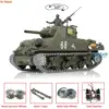 2.4G HENG LONG 1/16 7.0 Upgraded M4A3 Sherman RTR RC Tank 3898 Metal Tracks TH17671-SMT4 1