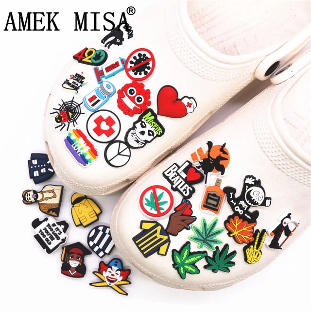 Romantic 1pcs Valentine Cartoon PVC Shoe Charms DIY Rose Shoes Aceessories  Fit Croc Sandals Decorations Girls Kids Gifts Jibz - AliExpress