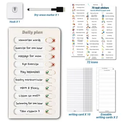 Magnetic Erasable Planner Board with Accessories (Beige)