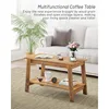 Coffee Table, Rustic Coffee Tables for Living Room, Outdoors, Home Office, Bedroom, Wood Living Room Tables wi 3