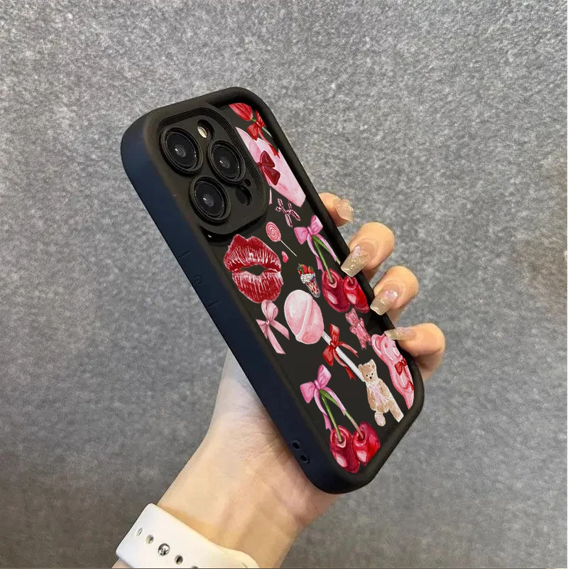 Luxury Cherry Sexy Lip Phone Case - Premium Design Casing