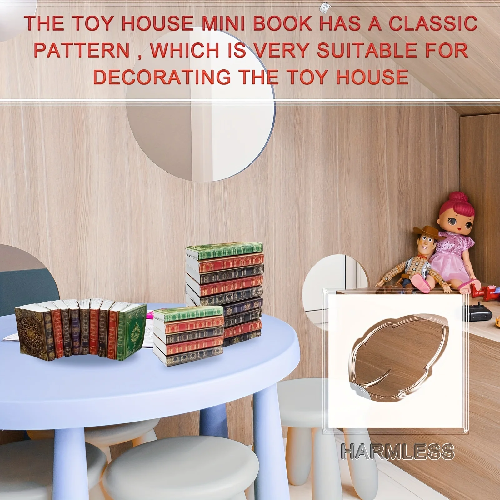 30Pcs Miniature Books Set 1/12 Scale Reusable Books For Dolls House Bedroom & Study Room Decor Multi Colored Gift