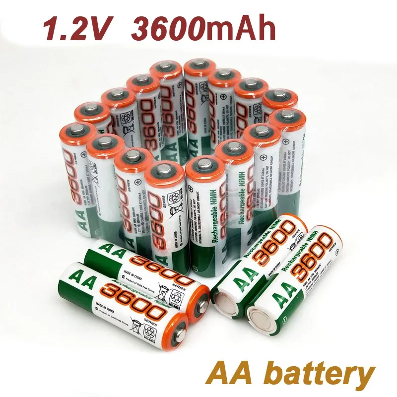 Free-Shipping-100-new-AA-battery-3600-mAh-rechargeable-battery-1-2V-Ni ...