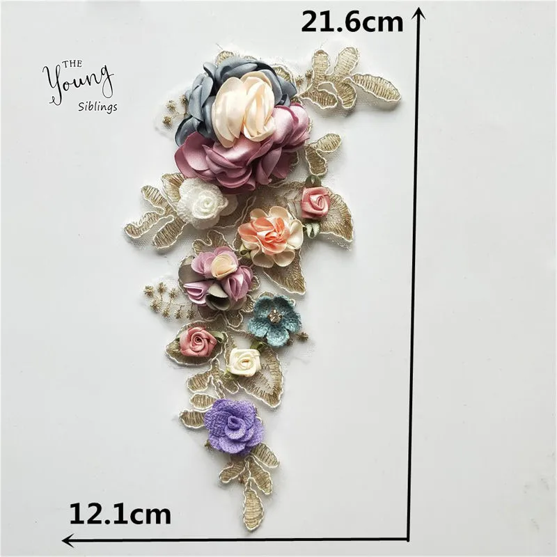 3D Flower Lace Collar DIY Embroidery Applique Neckline Sewing Fabric Decoration Clothing Accessories Scrapbooking lace fabric lace garment accessories lace sewing supplies lace decoration lace accessories lace sewing accessories clothing accessories