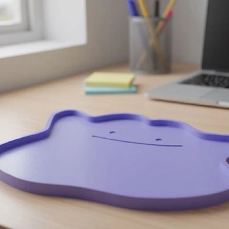 Vassoio portaoggetti Kawaii a forma di Ditto, organizer da scrivania a tema anime per piccoli oggetti, decorazione creativa per la casa, regalo perfetto per ragazze - immagine 2