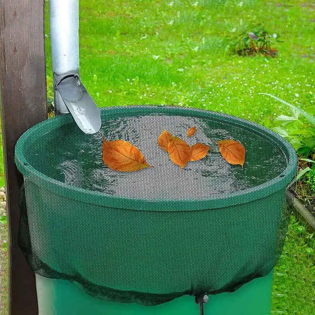 Hálóhálóháló Háló Az Esőhordók Számára Vízgyűjtő Vödrök Fedőlapok Védelme Fedő Szériaellenes Kerti Kellékek - Image 5