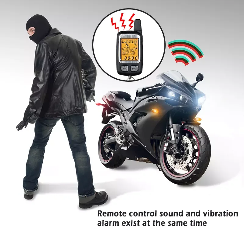 SPY 2 Way Motorcycle Alarm Remote Control Start Cyclone with Remote Start