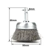 50/65mm Steel Wire Wheel Brush Rotary Tool 2 InchFor Drill Tools Metal Rust Removal Polishing Drill Brushes 6