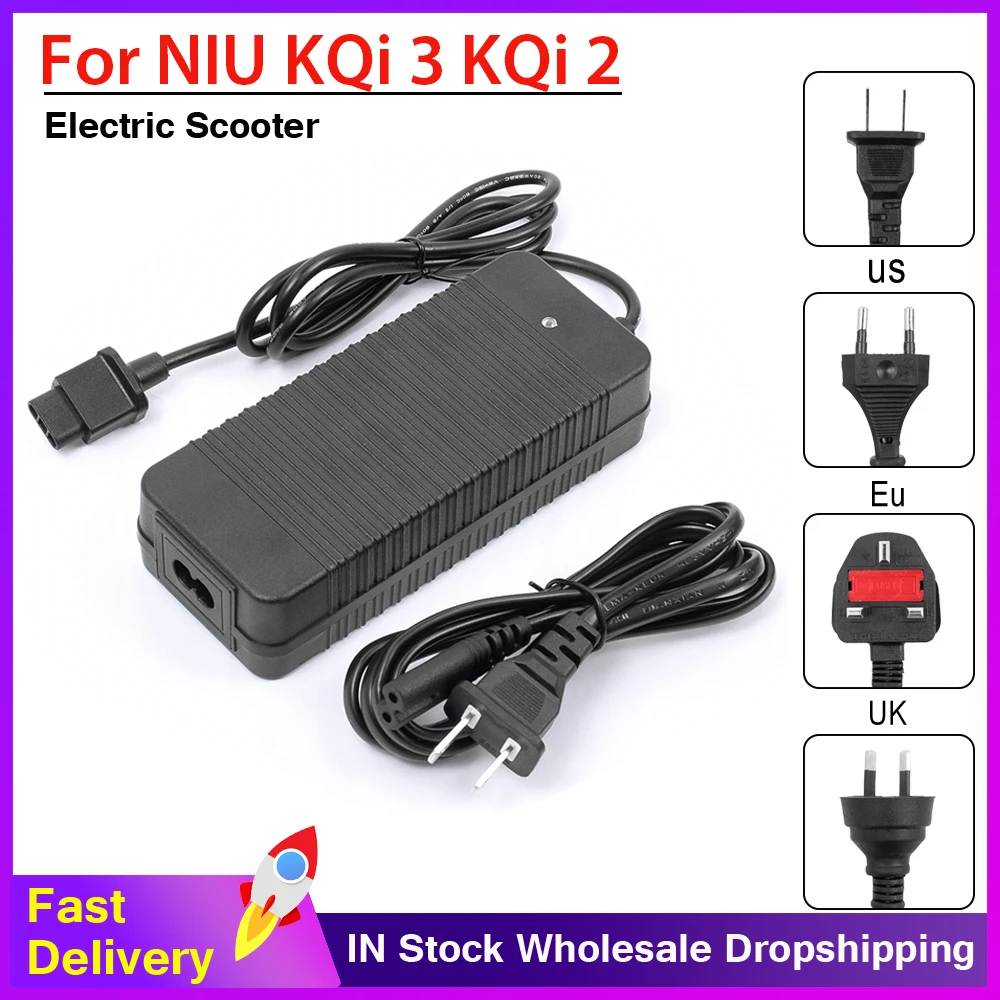 Caricabatteria 53.5V 2A Per Niu Kqi 3 Kqi 2 Pro Elettrico Ebike Scooter Batteria Adattatore Di Ricarica Parti Eu Us Uk Au Output