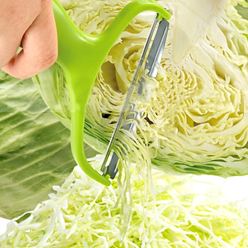 Cabbage Slicer Veggie Peeler Wide Mouth Stainless Steel Cabbage Shredder  Cutting Tools Gadget for Salad Fruit Peel Remoral - AliExpress