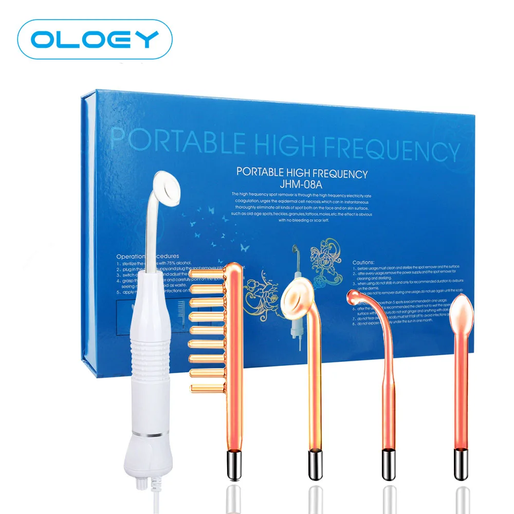 

Портативный Высокочастотный аппарат для ухода за кожей лица со стеклянной трубкой, антивозрастное средство для удаления пятен акне и морщин, стимулятор волос и кожи головы