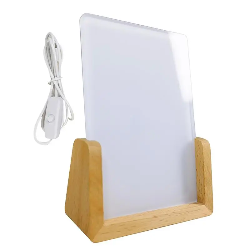 Sublimation Acrylic Blank Photo Frame 3D Night LED Light Lamp Base Heat Transfer photo frame