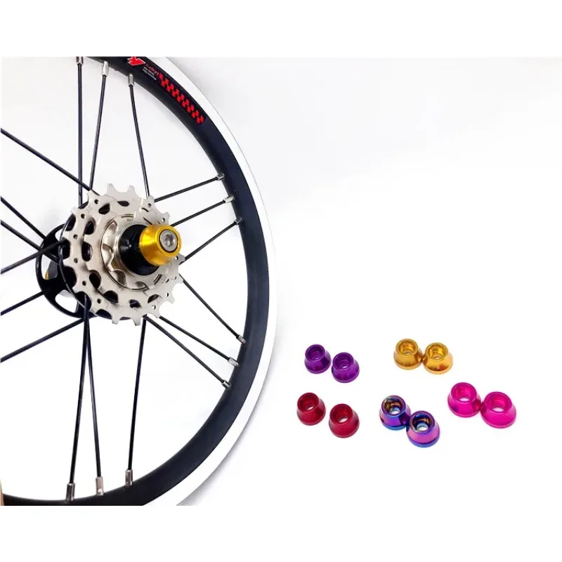 

2 Pcs Folding Bike Hub Screw Nut Locking Nuts Sliding Bicycle Hubs Aluminum Alloy Bolt