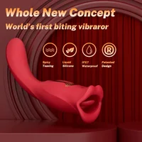 Zunge Lecken Beißen Vibrator für Frauen Oral Klitoris Nippel Anal Stimulator Vagina Massage Weibliche Masturbator Erwachsene Sex Spielzeug 4
