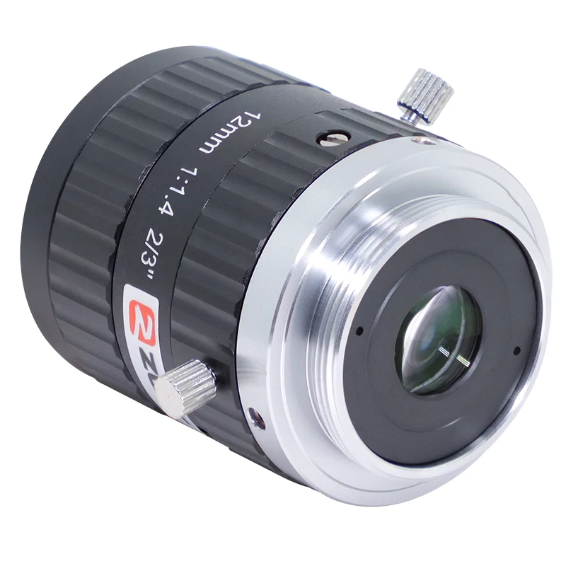 Camera Lens ZLKC 5MP FA C Mount 12mm 2/3" Machine Vision Fixed Focal Length Industrial Camera Manual focus Lens