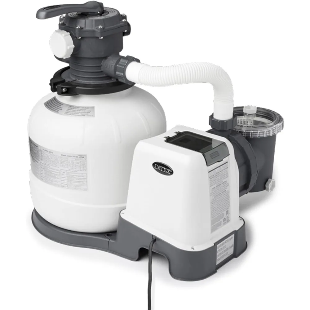 

Krystal Clear Sand Filter Pump for Above Ground Pools with 2800 Gallons Per Hour Flow Rate