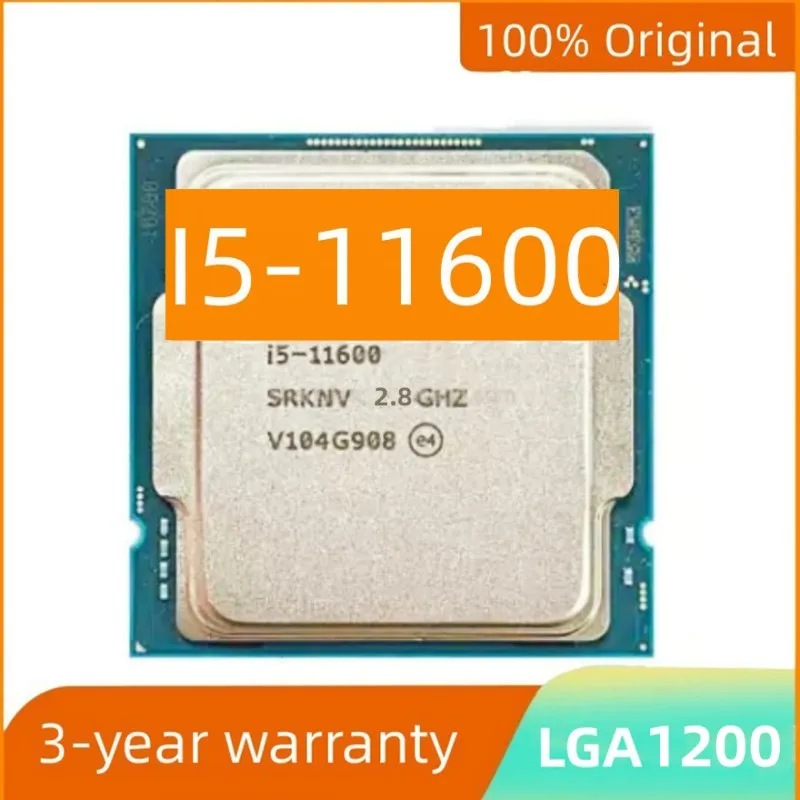 I5 11600 I5 -11600 Supporto Z590 11Th Gen Rocket Lake 6-Core 2.8 Ghz Lga 1200 65W Cpu Desktop