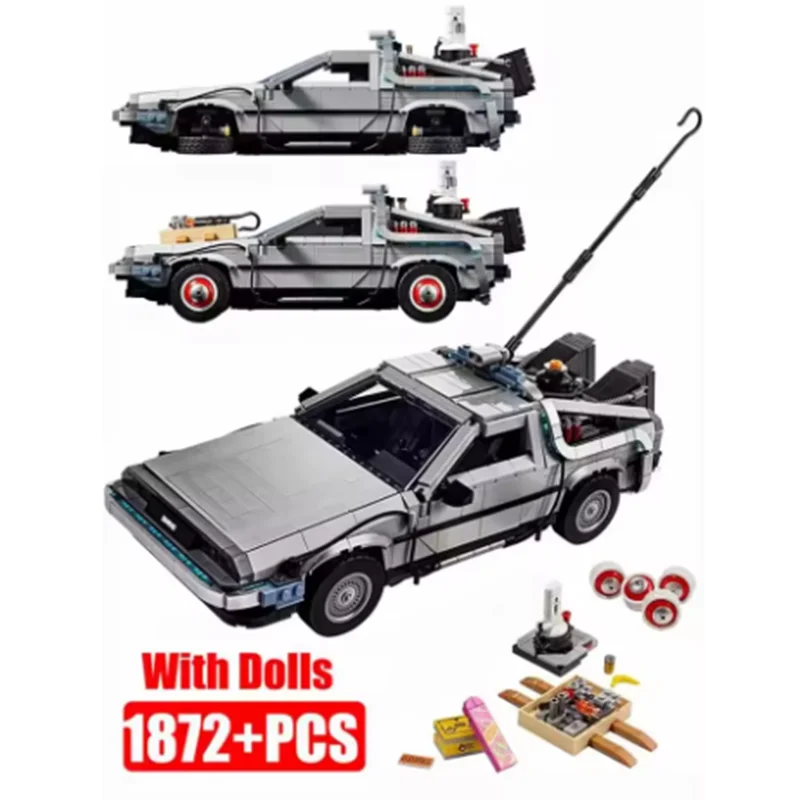 신기술 10300 베스트셀러 장난감, 미래로의 시간여행 기계 조립 블록, 자동차 모형, 선물