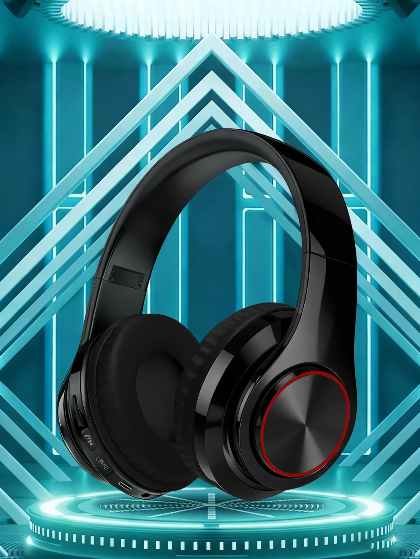 Casque de jeu sans fil avec lumières LED, qualité sonore Hi-Fi, longue durée de vie de la batterie, faible latence, compatible avec les appareils mainstream.