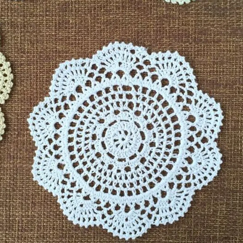 

Modern Lace Cotton Tablemat Cloth Kitchen Crochet Placemat Place Mat Doily Dining Tea Cup Mug Coffee Coaster Plate Drink Pad