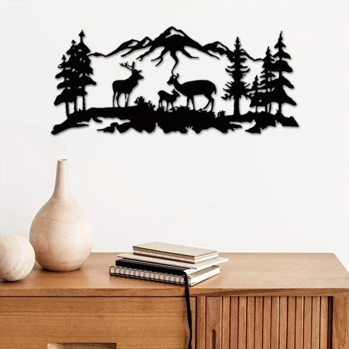 

Metal Crafts Forest Fawn Decorative Home Decoration Hut Wildlife Interior Home Metal Wall Mounted Decor Livingroom Bedroom Decor