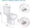 Toilet UpflushToilet for Basement Toilet System Upflush Toilet With Powerful Quiet Macerator Pump with 4 Water Inltes for 4
