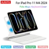 AJIUYU Backlight Magic Keyboard For iPad Pro 11 M4 11 inch 2024 Case English Spanish Portuguese Korean German TouchPad keyboard