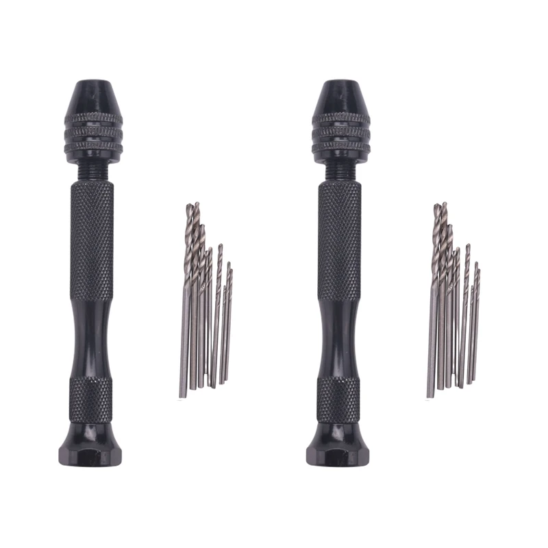 

Miniature Drill + 20Pcs Mini Micro-Drill Bit Set With Keyless Chuck, Pearl Hand Drill