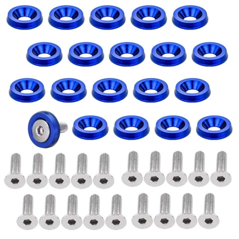 Car Fasteners M2-M6 Modified Hex Fender Washer Bumper Engine Concave Screws License Plate Bolts
