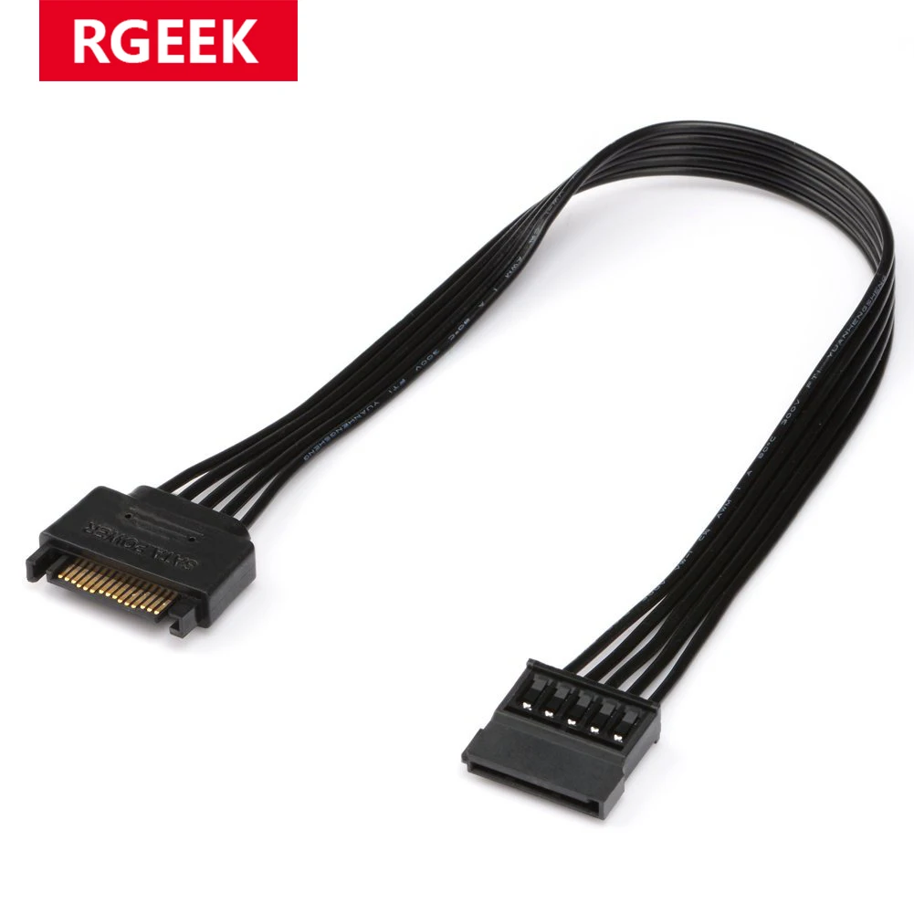 P26S Cavo Di Prolunga Alimentazione SATA 15 Pin, 18 Cm, Maschio-femmina, Per HDD E SSD PC