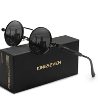 KINGSEVEN Original Designe Sunglasses Gothic Punk Polarized Men UV400 Glasses Women Round Frame Retro Outdoor Summer Eyewear