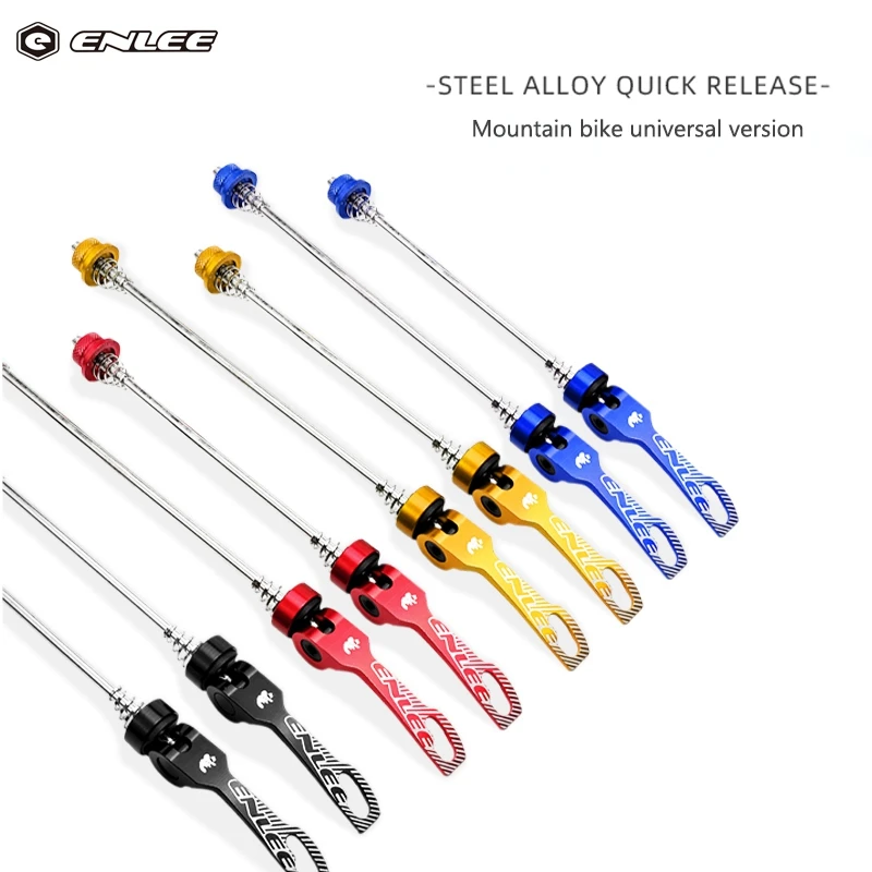 Bicycle Skewers ENLEE Hub Quick Release Lever MTB Road Aluminium Alloy Front 100mm Rear 135mm For Mountain Bike Folding