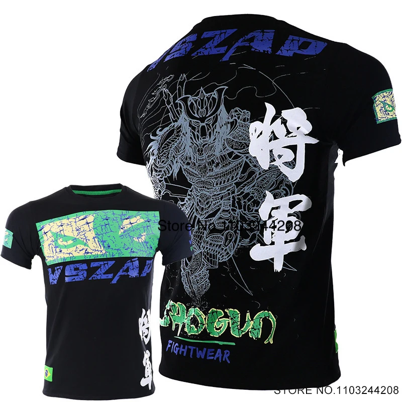 

Vszap Muay Thai Shirt Cotton MMA T Shirt Men Women Teens BJJ Rash Guard Jiu Jitsu Cage Fighting Kickboxing Kick Boxing Top Tees