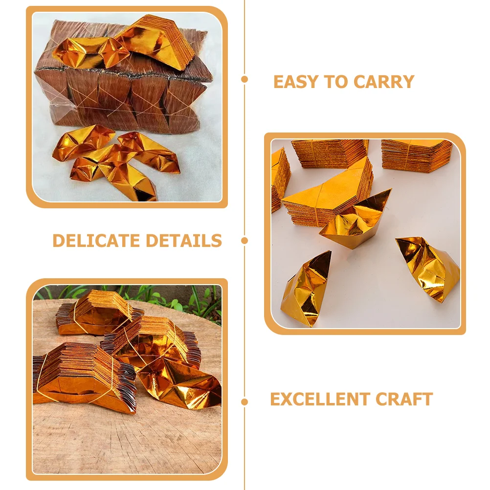 Papier Artisanal Or Argent, 1000 Pièces, Accessoire De Culte D'ancêtre, Papier D'argent Du Ciel, Tombe De Balayage, Festival Funéraire De Qingming