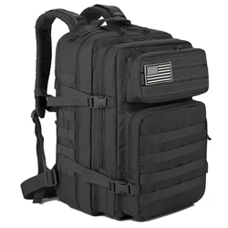45L Tactical Backpack for Outdoor Adventure and Survival (Black)