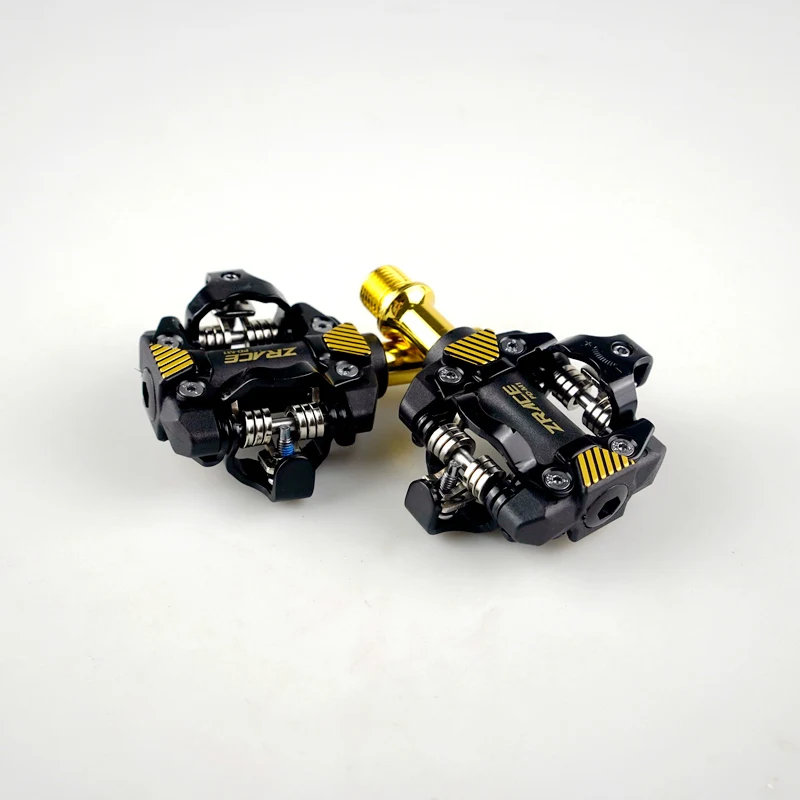 Zrace Pd-m1 Spd Pedals - Gold, Self-locking Pedals Mtb