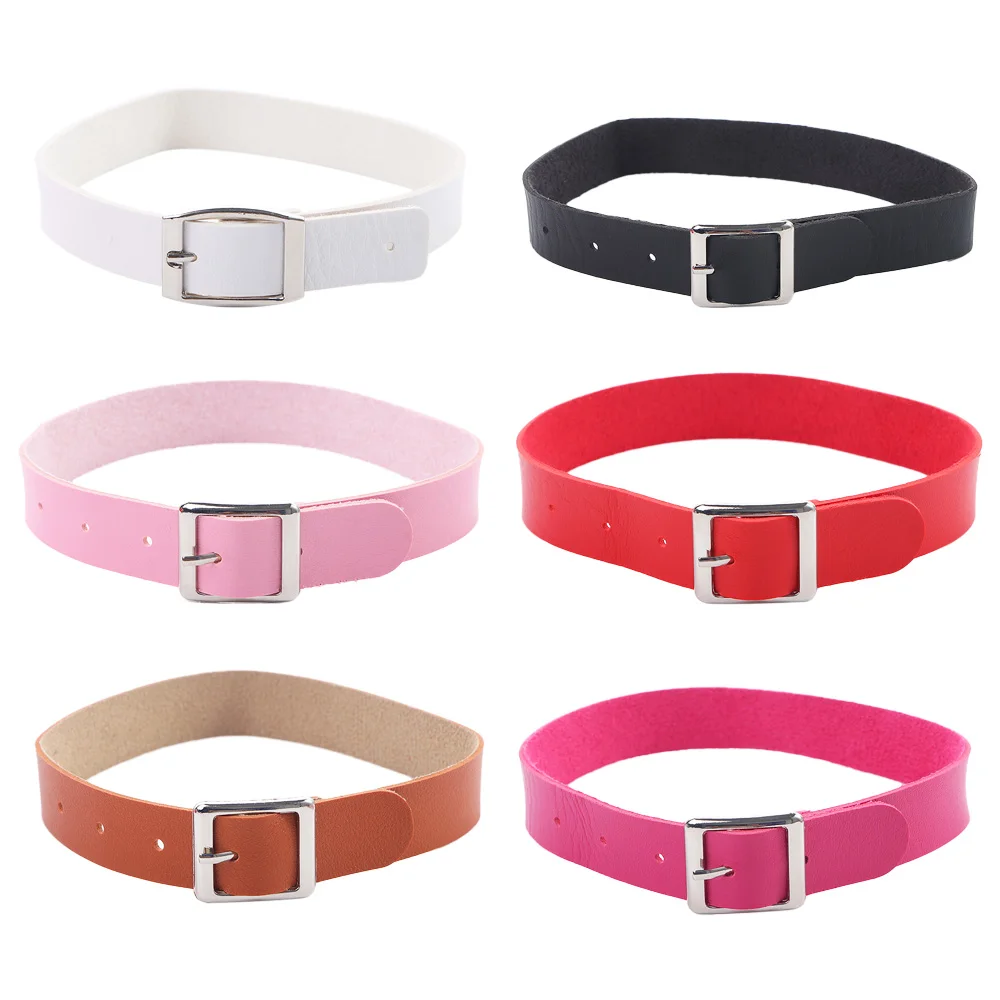 Metal Choker Necklace Harajuku Belt Collar Choker Necklace PU Leather Punk Choker Women Handmade Neck Bracelet Summer Jewelry