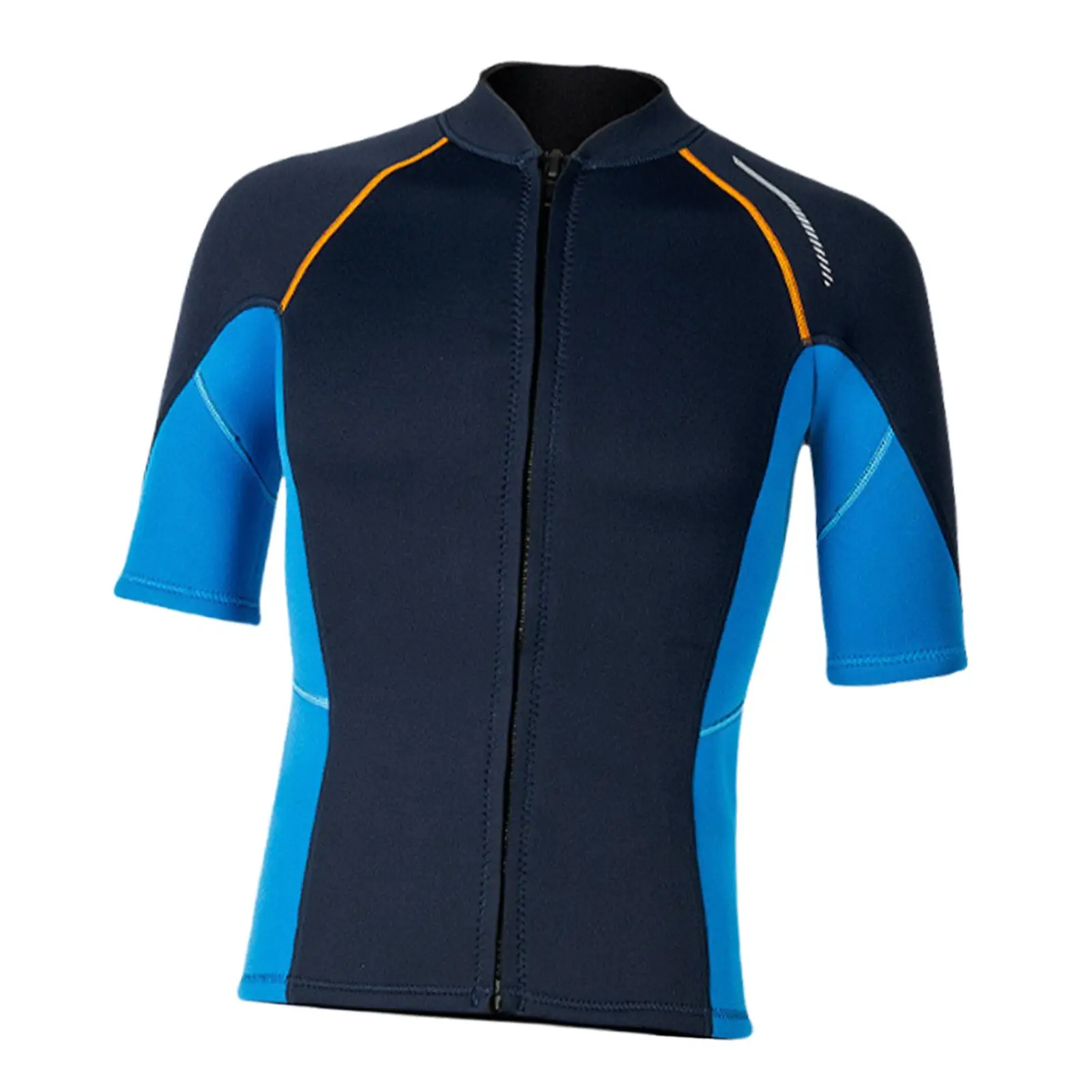 Wetsuit Top Men Front Zipper Jacket Diving Suit Swimming Suit Swimsuit for Canoeing Swimming Kayaking Surfing Water Sports
