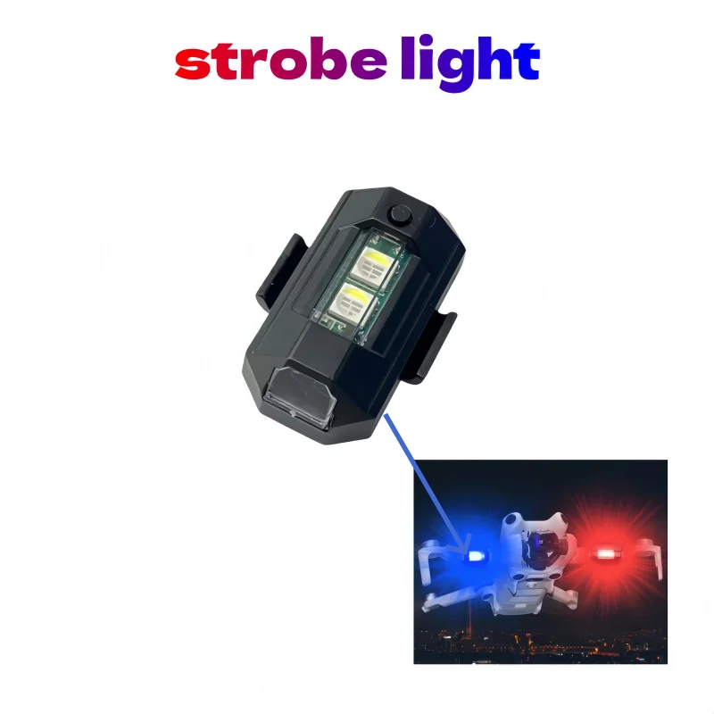 Feu clignotant 7 couleurs USB rechargeable pour moto vélo drone