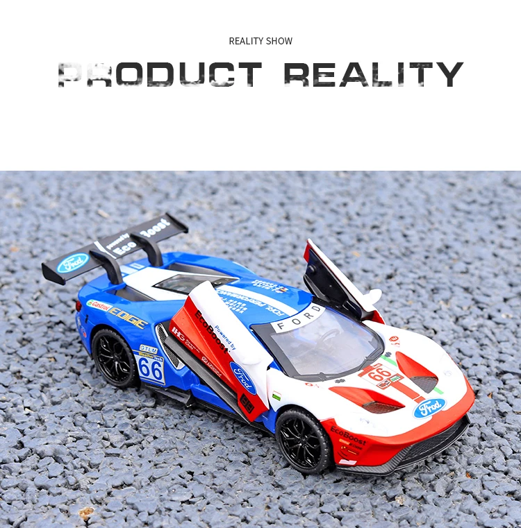 1:32 Ford GT V8 Race Car Alloy Car Model Diecasts & Toy Vehicles