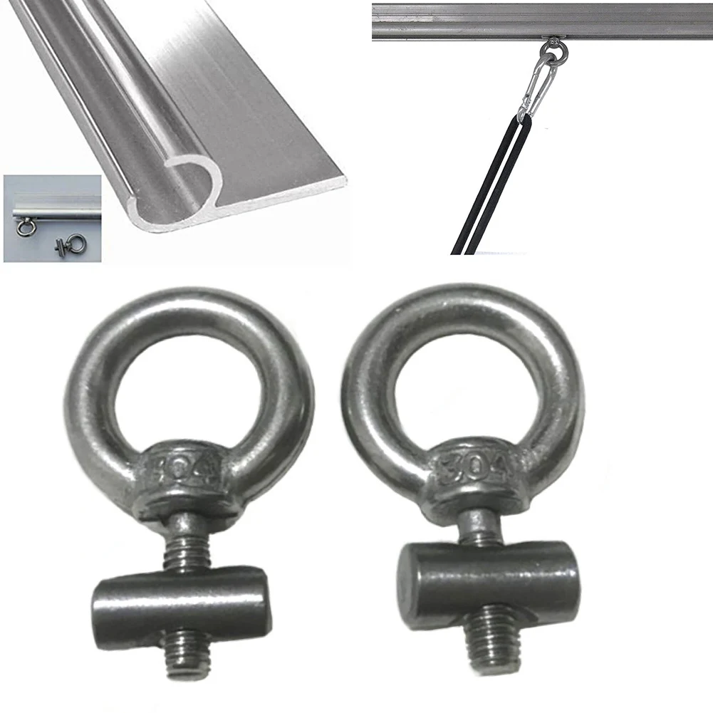 2pcs 6mm Awning Rail Stoppers RV Parts Stainless Steel For Boat Campervan Camping Sunshade Awning Rail Stopper Equippment 2pcs soft foam spiral elastic door handle guard anti collision door stopper safe practical baby child protection