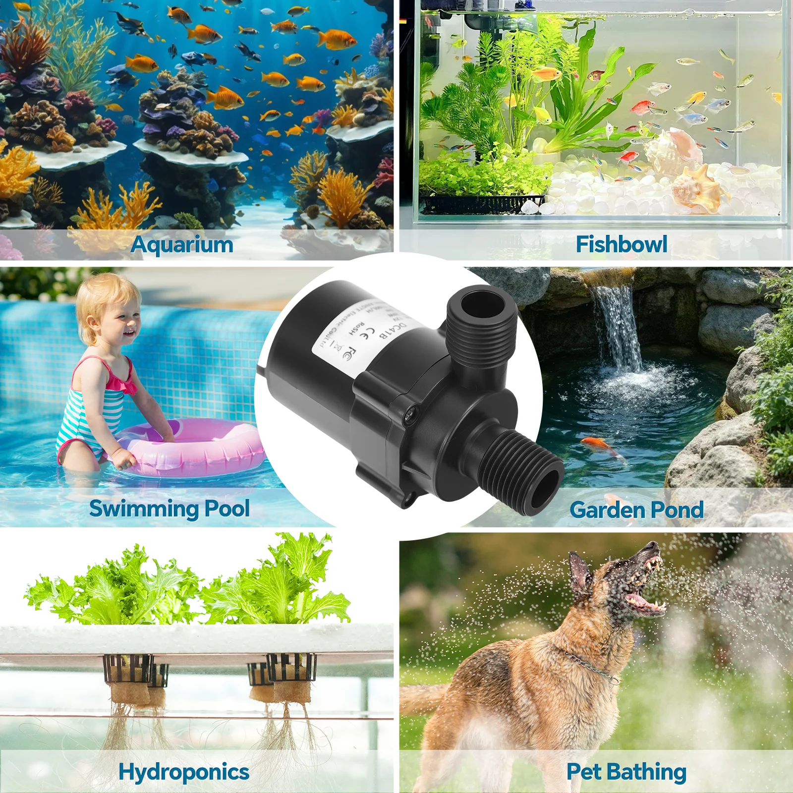 40W Brushless Water Transfer Pump Ultra-quiet DC12V 1200L/H Portable Submersible