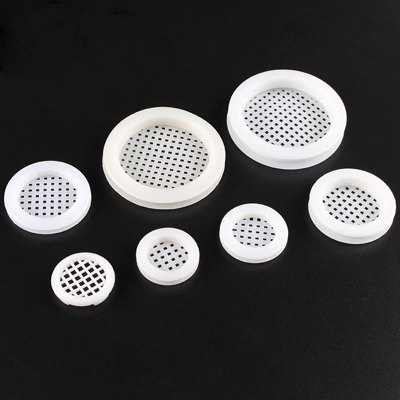 

10pcs Furniture plastic air vent cover Kitchen cabinet Shoe cabinet Air mesh moisture proof vent Double white closet air vent