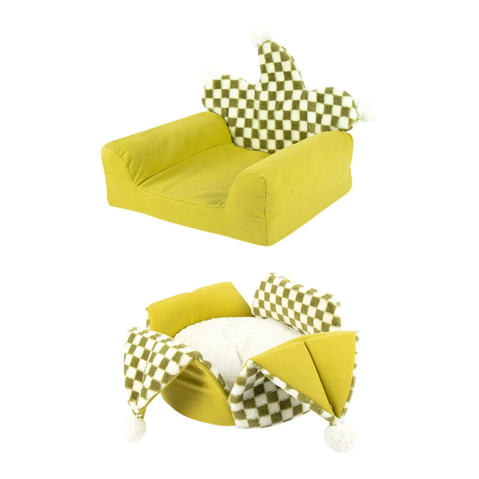 Pet Animal House Cushion Bed Soft Warm Indoor Cats Kennel Cats Cave Nest Cats Bed Sleeping House Dog Bed For Small Medium Dogs